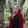 Leonardo Carbone Velvet Cloak Ilja, Red