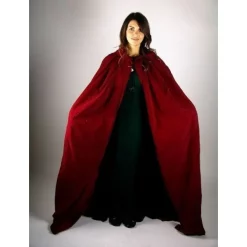 Leonardo Carbone Velvet Cloak Lily Red