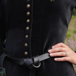 Velvet Cotehardie Christina, Black -Medieval Clothing Sales Store velvet cotehardie christina black 2