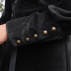 Velvet Cotehardie Christina, Black -Medieval Clothing Sales Store velvet cotehardie christina black 3