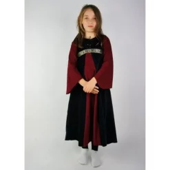 Leonardo Carbone Velvet Girl's Dress Ariane Black-red