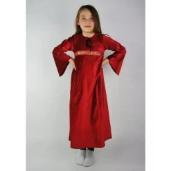 Leonardo Carbone Velvet Girl's Dress Ariane Red