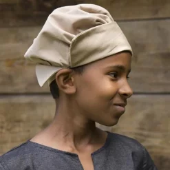 Epic Armoury Venetian Cap For Kids, Beige 8 Epic Armoury Venetian Cap For Kids, Beige -Medieval Clothing Sales Store venetian cap for kids beige 2