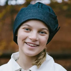 Epic Armoury Venetian Cap For Kids, Black -Medieval Clothing Sales Store venetian cap for kids black 2