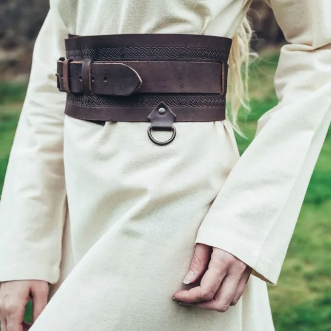 Leonardo Carbone Viking Belt Sigrid, Dark Brown 2 Leonardo Carbone Viking Belt Sigrid, Dark Brown - Image 2