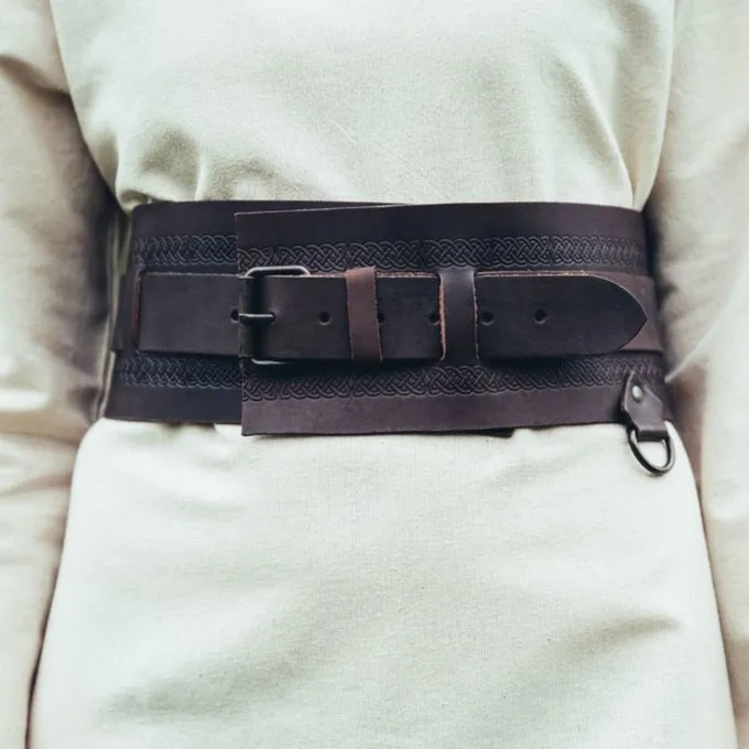 Leonardo Carbone Viking Belt Sigrid, Dark Brown 3 Leonardo Carbone Viking Belt Sigrid, Dark Brown - Image 3