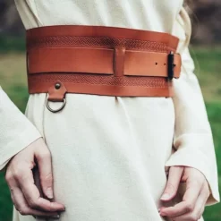Leonardo Carbone Viking Belt Sigrid, Light Brown -Medieval Clothing Sales Store viking belt sigrid light brown 3