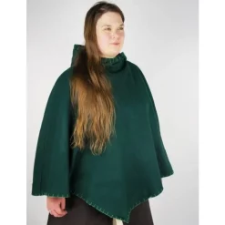 Leonardo Carbone Viking Chaperon Alfhild, Green -Medieval Clothing Sales Store viking chaperon alfhild green 4