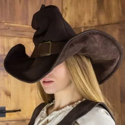 Rawblade Witch Hat Morgana, Brown -Medieval Clothing Sales Store witch hat morgana brown 2