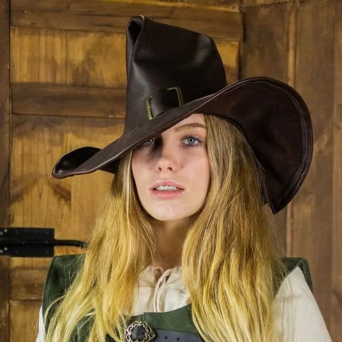 Rawblade Witch Hat Morgana, Deluxe, Brown 2 Rawblade Witch Hat Morgana, Deluxe, Brown - Image 2