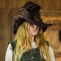 Rawblade Witch Hat Morgana, Deluxe, Brown 8 Rawblade Witch Hat Morgana, Deluxe, Brown -Medieval Clothing Sales Store witch hat morgana deluxe brown 2