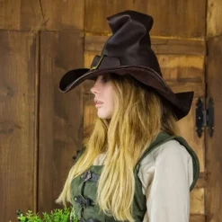 Rawblade Witch Hat Morgana, Deluxe, Brown 10 Rawblade Witch Hat Morgana, Deluxe, Brown -Medieval Clothing Sales Store witch hat morgana deluxe brown 4