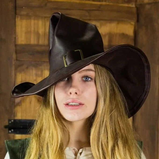 Rawblade Witch Hat Morgana, Deluxe, Brown 1 Rawblade Witch Hat Morgana, Deluxe, Brown