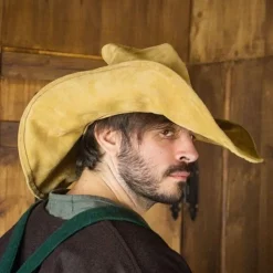 Rawblade Witch Hat Morgana, Light Brown -Medieval Clothing Sales Store witch hat morgana light brown 2