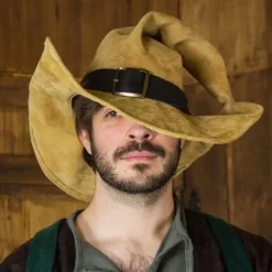 Rawblade Witch Hat Morgana, Light Brown -Medieval Clothing Sales Store witch hat morgana light brown 4