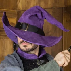 Rawblade Witch Hat Morgana, Purple -Medieval Clothing Sales Store witch hat morgana purple 4