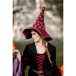 Leonardo Carbone Witch Hat With Stars, Red
