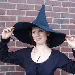 Leonardo Carbone Witches Hat, Blue 7 Leonardo Carbone Witches Hat, Blue -Medieval Clothing Sales Store witches hat blue 2