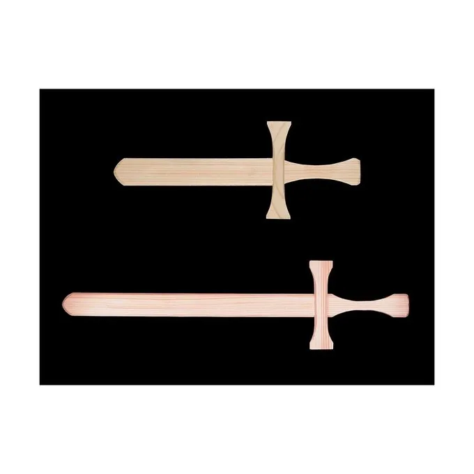 Wooden Crusader Sword, 30 Cm 1 Wooden Crusader Sword, 30 Cm