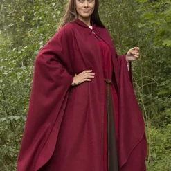 Epic Armoury Wool Travelers Cloak Red 8 Epic Armoury Wool Travelers Cloak Red -Medieval Clothing Sales Store wool travelers cloak red 2