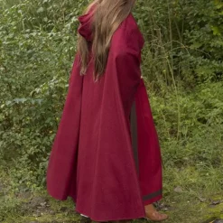Epic Armoury Wool Travelers Cloak Red 9 Epic Armoury Wool Travelers Cloak Red -Medieval Clothing Sales Store wool travelers cloak red 3