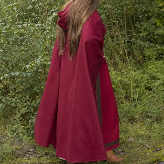 Epic Armoury Wool Travelers Cloak Red 4 Epic Armoury Wool Travelers Cloak Red - Image 4