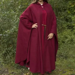 Epic Armoury Wool Travelers Cloak Red 10 Epic Armoury Wool Travelers Cloak Red -Medieval Clothing Sales Store wool travelers cloak red 4