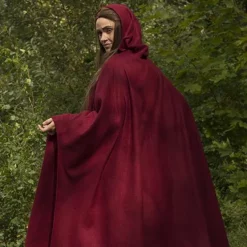 Epic Armoury Wool Travelers Cloak Red 11 Epic Armoury Wool Travelers Cloak Red -Medieval Clothing Sales Store wool travelers cloak red 5