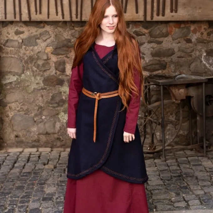 Burgschneider Wool Wrap Dress Myrana, Blue 2 Burgschneider Wool Wrap Dress Myrana, Blue - Image 2