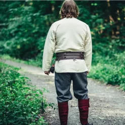 Leonardo Carbone Woolen Trousers, Grey -Medieval Clothing Sales Store woolen trousers grey 1