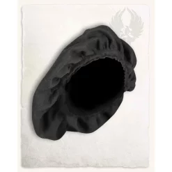 Mytholon Woollen Beret Stefan, Black -Medieval Clothing Sales Store woollen beret stefan black 4