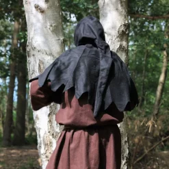 Leonardo Carbone Woollen Chaperon, Black 10 Leonardo Carbone Woollen Chaperon, Black -Medieval Clothing Sales Store woollen chaperon black 4