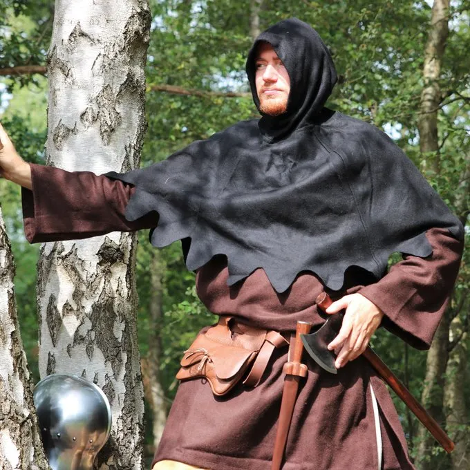 Leonardo Carbone Woollen Chaperon, Black 1 Leonardo Carbone Woollen Chaperon, Black