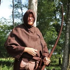 Leonardo Carbone Woollen Chaperon, Brown -Medieval Clothing Sales Store woollen chaperon brown 2