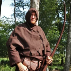 Leonardo Carbone Woollen Chaperon, Brown -Medieval Clothing Sales Store woollen chaperon brown 3