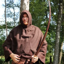 Leonardo Carbone Woollen Chaperon, Brown -Medieval Clothing Sales Store woollen chaperon brown 4