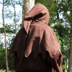 Leonardo Carbone Woollen Chaperon, Brown -Medieval Clothing Sales Store woollen chaperon brown 5