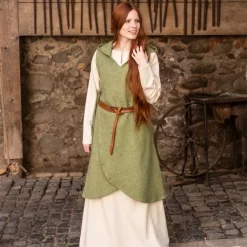 Burgschneider Wrap Dress Runa, Linden Green